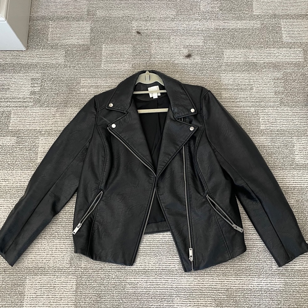 H&M faux leather biker jacket